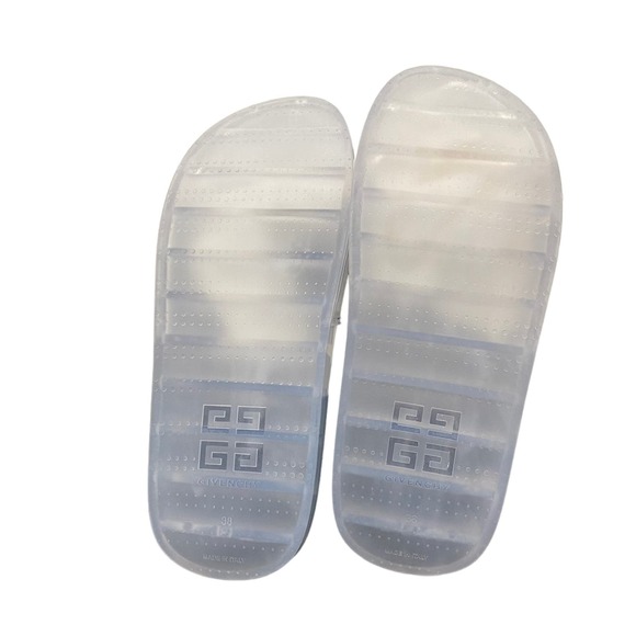 Givenchy Clear Logo Rubber Womens Pool Slide Sandal 38 - Picture 6 of 7